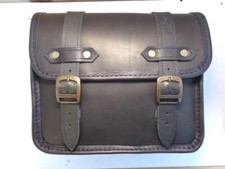 PAIRE DE SACOCHE CUIR NOIR POUR VELO-VELOMOTEUR-CICLOMOTEUR-SOLEX MOTOBECANE