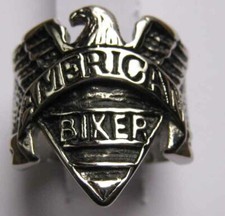 BAGUE INOX  AMERICAN BIKER  -