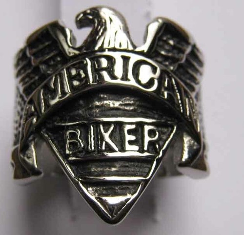 Bague inox american - biker,