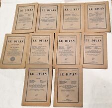 LE DIVAN  Année Complète 1927 en 10 vol. - 2 vol sur J.K. HUYSMANS / A. HERMANT