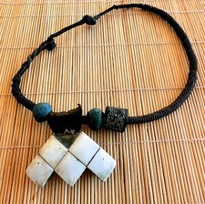 COLLIER AMULETTE HAMSA TOUAREG