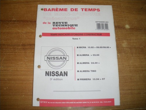 Bareme temps mecanique - temps,