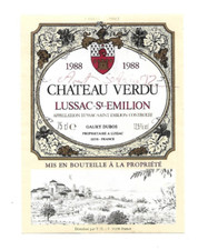 Etiquette de vin - Lussac