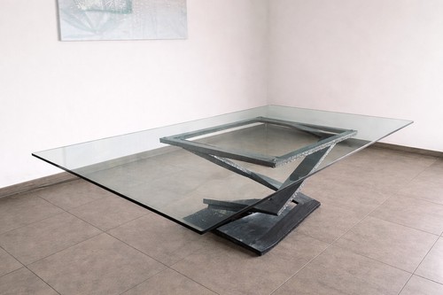 Table manger verre roche - verre,