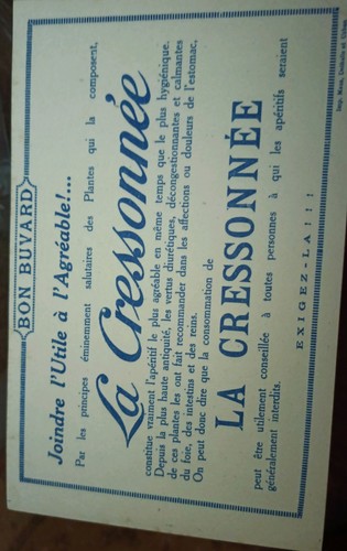 Bon buvard cressonnée - bon,