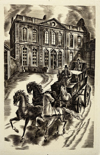Albert decaris caleche chevaux - albert,