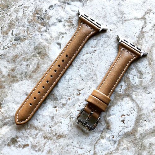 Marron clair slim bande - marron,