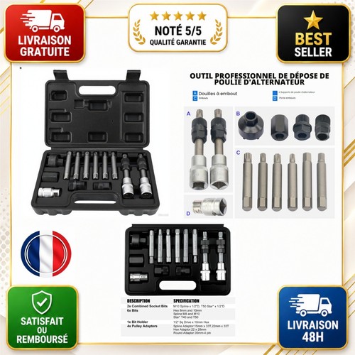 Coffret douille poulie - douille,