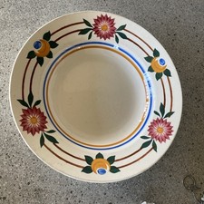 PLAT CREUX ROND ANCIENNE FAÏENCE HBCM  modèle Claudine  26 cm