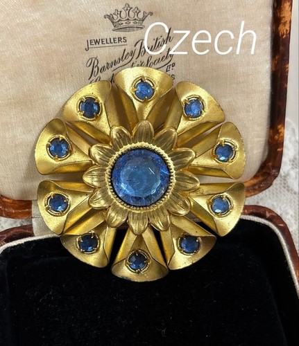 Broche tchèque vintage fleur