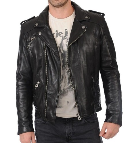 Veste cuir véritable pour - cuir,
