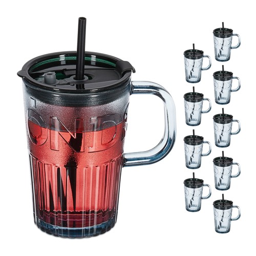 Jarre paille verre lot - verre, 10