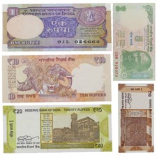 Inde 5 billets de banque