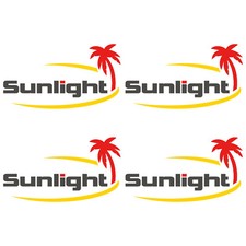 Sunlight autocollant sticker camping car caravane caravan 4 Pièces