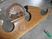 French Antique Louis XVI Style Solid wooden Wood Crest Pediment Crown old