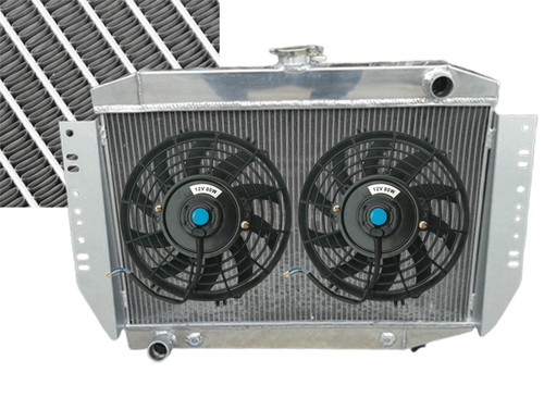 Alum radiator fans pour jeep - pour,