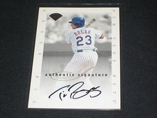 TIM BOGAR METS LEGEND HAND SIGNED AUTOGRAPHED LEAF CERTIFIED BASEBALL CARD