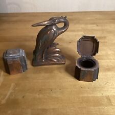 Pièces En régule Pour Encrier 2 Encriers Un Oiseau Pour Pièces 