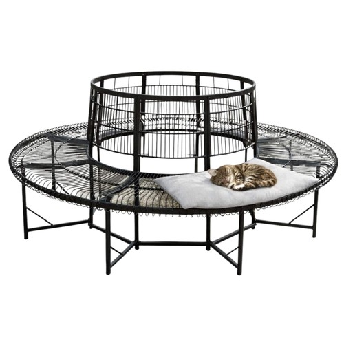 Banc arbre rond résistant - d'arbre,