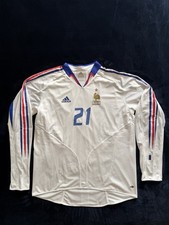 MAILLOT FRANCE PORTÉ PRÉPARÉ MARLET EURO 2004 ADIDAS MATCH WORN SHIRT FFF