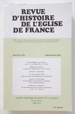 Revue d'histoire de l'Église de France Tome 87 (n°219) - Juillet-Déc. 2001 TBE
