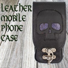 Crâne Portable Pochette Serpent Portefeuille Ceinture Cuir Holster Motard