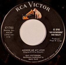 Ray peterson single vinyle - peterson,