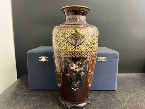 Vase cloisonné japonais ando - cloisonné,