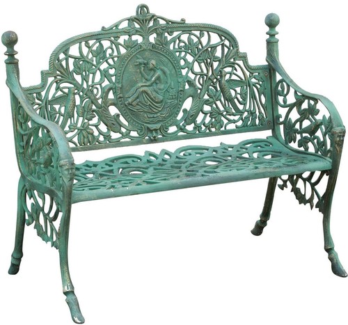 Banc jardin fonte vert - en,