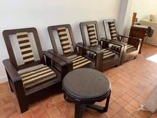 Fauteuil et table Epique Coloniale . Vendu à L’unité Ou Par Lot