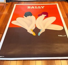 affiche ,Affiche ancienne,villemot/Bally/vintage Poster/entoilée