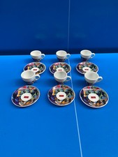 6 tasses Café Expresso Conique MALONGO avec 6 sous tasses MIROIR