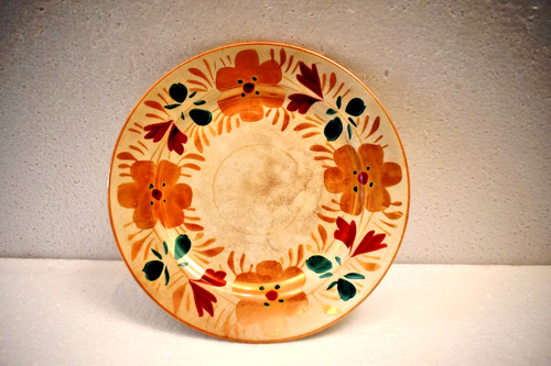 Assiette faïence fleurie - faïence,