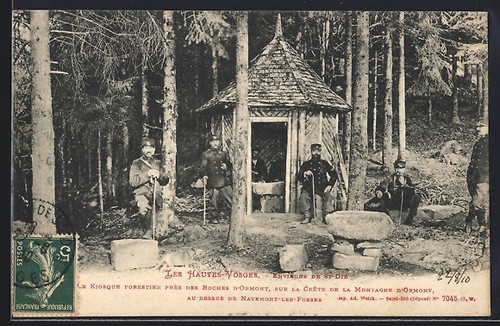 Cpa saint die - saint-die,, roches
