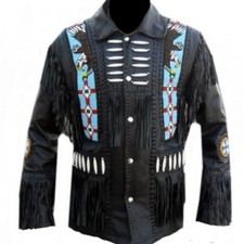 Hommes Noir Cuir de Vachette