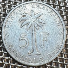 PIECE DE 5 FRANCS  CONGO BELGE 1959  ALUMINIUM  (1314) RUANDA URUNDI