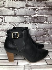 Minelli Black Leather Ankle