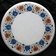 12 " Marbre Table Ronde Haut