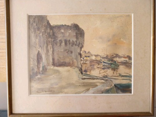 Aquarelle bretagne ancienne - bretagne, st