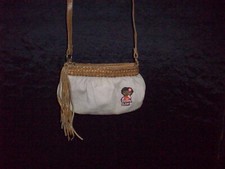 Petit sac Tara Jarmon toile et cuir