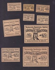 9  Ancienne étiquette  Allumettes  Suède BN182637  Tigre Flèche