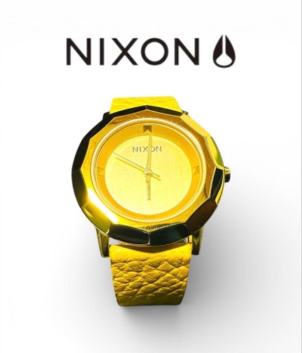 Nixon gold wristwatch - nixon,