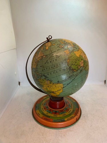 Ancien globe terrestre tole - globe,