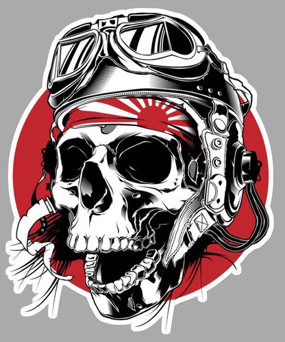 Tete mort drapeau japon - tete,