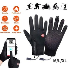 Gants Chauffants Électriques USB Écran Tactile Rechargeable Homme Moto Gants Chaud