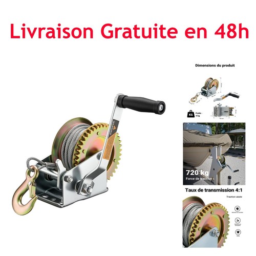 Treuil manuel 720 acier - kg,