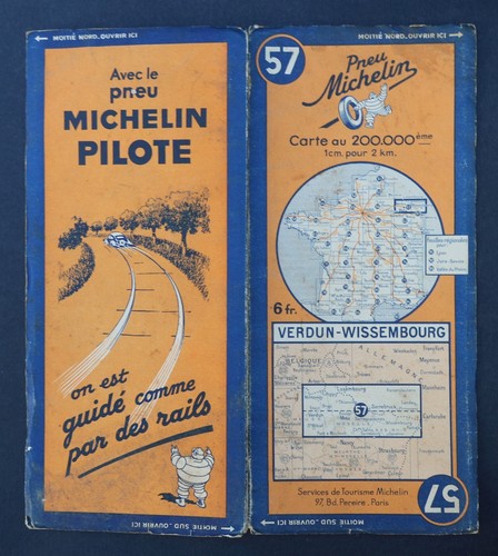 Carte michelin verdun - carte, n°57