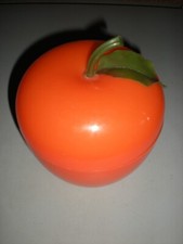 Ancien sceau bac à glaçons pomme orange vintage années 70 80