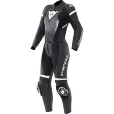 Combinaison En Cuir De Moto 44=38 Femme - Dainese Fulminea - Noir-Blanc