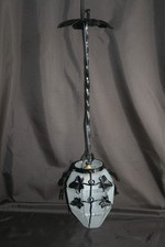 Suspension Art-Déco - Fer forgé + Globe